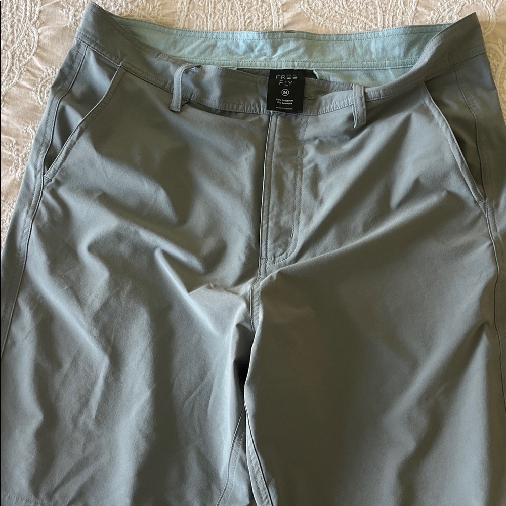 Free Fly Apparel Men's Flat Front Shorts - Light Gray